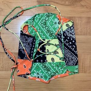 Never worn: Tie up crop top